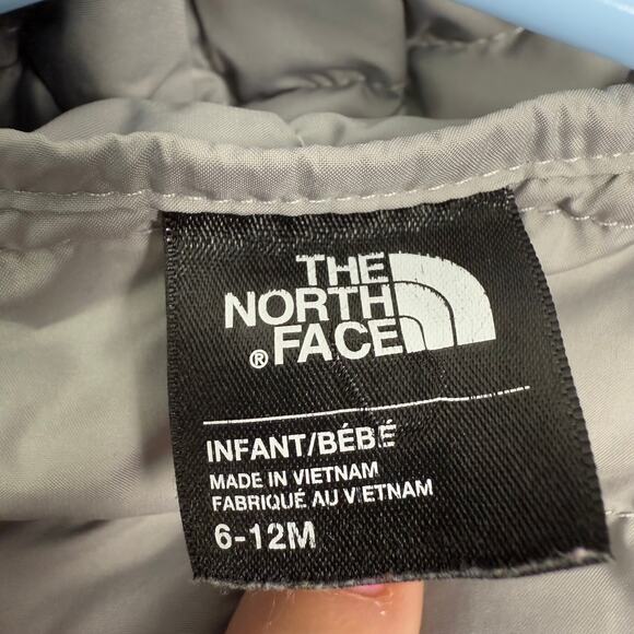 The North Face Infant Gray Hooded Thermoball Puffer Jacket 6-12M - Picture 3 of 3